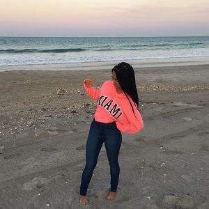Victorias Secret PINK Miami crop hoodie